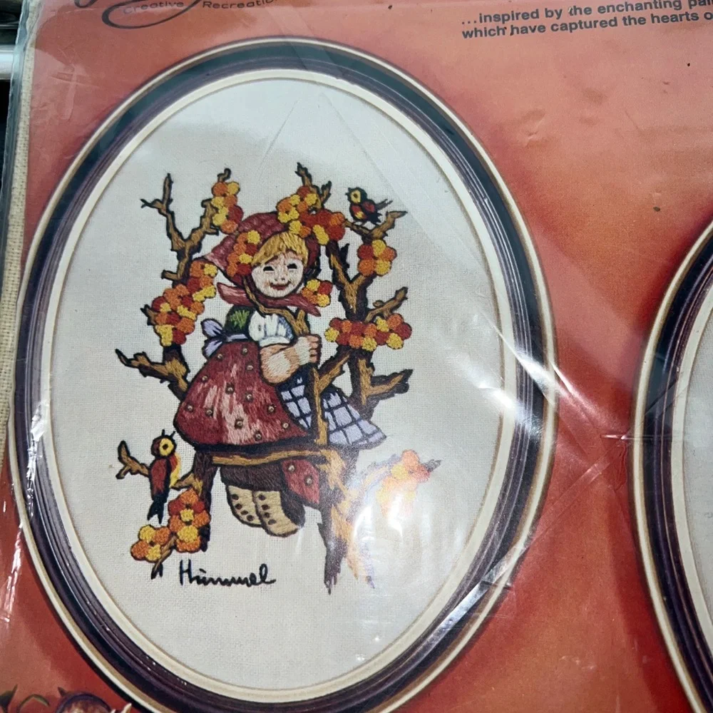 Paragon Needlecraft Exquisite Hummel Stitchery 0234 Girl Swing Apple Child Vtg